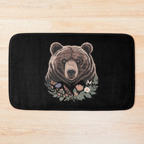 Item preview, Bear Nature Floral Grizzly Bear Face Animal Bear Lover designed and sold by RoyTill0Art.