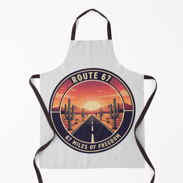 Item preview, Route 67 Desert Freedom Badge Sunset Cactus Road Design designed and sold by SplashTastic.