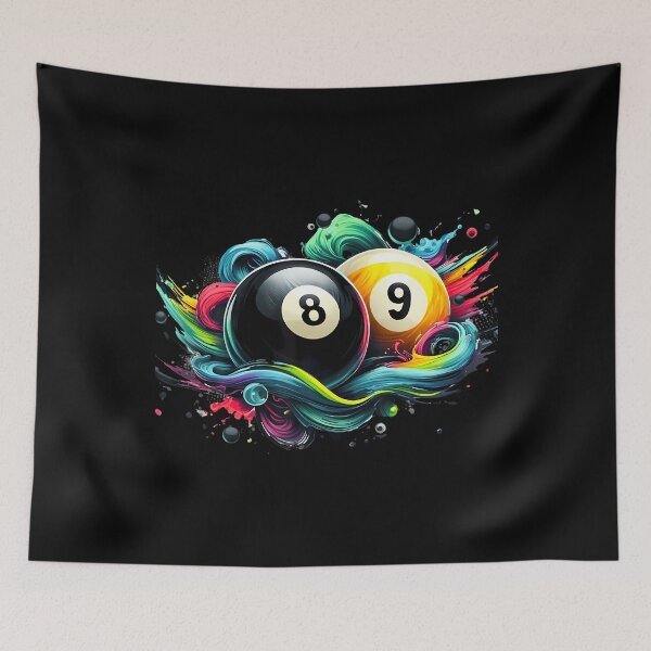 Item preview, Billiards Pool Player 8 Ball 9 Ball Paint Art Billiard Balls designed and sold by PatsyMargie.