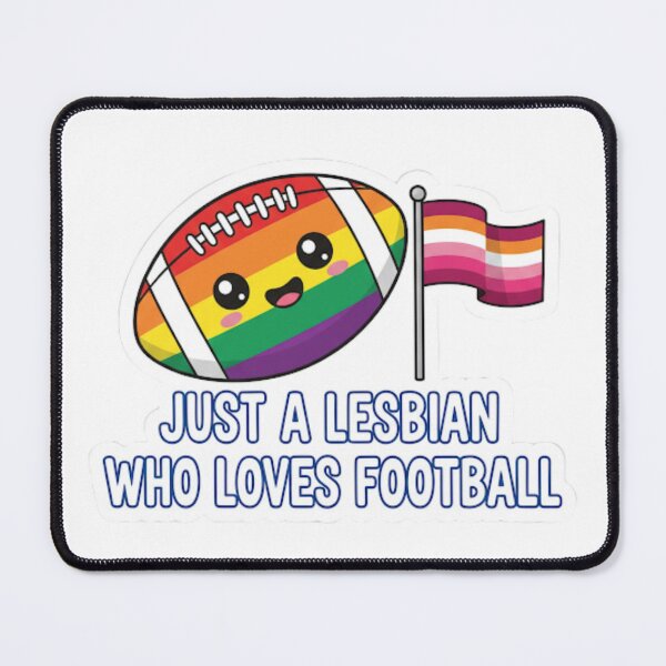 Item preview, Lesbian Football Sticker – Just a Lesbian Who Loves Football Cute Pride Design designed and sold by TrackinDaTrends.