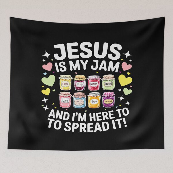 Item preview, Jesus Is My Jam And Im Here To Spread Christian Bible Verse designed and sold by PatsyMargie.