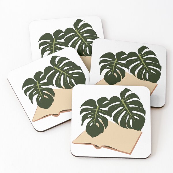 Item preview, monstera leaves & book designed and sold by bookishem00.