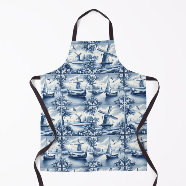 Item preview, Blue & White Dutch Landscape Pattern designed and sold by Amplify-n-Co.
