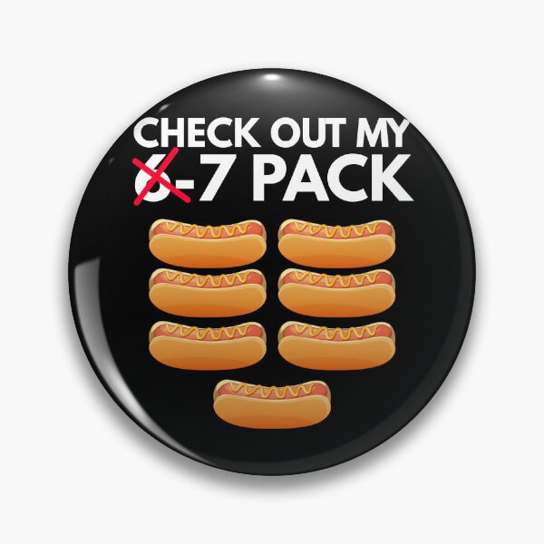 Item preview, Funny Adult Hotdog lover Six Seven Pack Summer Cookout Humor designed and sold by MotivaChic.