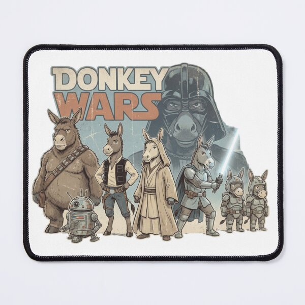 Item preview, Donkey Wars Retro Sci-Fi Parody Donkey Graphic Tee designed and sold by Zippy Creation.