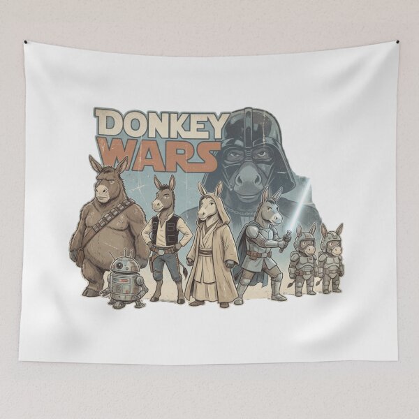 Item preview, Donkey Wars Retro Sci-Fi Parody Donkey Graphic Tee designed and sold by Zippy Creation.