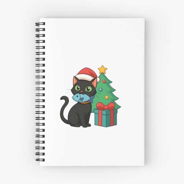 Item preview, black cat cute merry christmas and happy new year designed and sold by sabartgunpla.