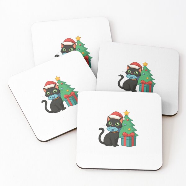 Item preview, black cat cute merry christmas and happy new year designed and sold by sabartgunpla.