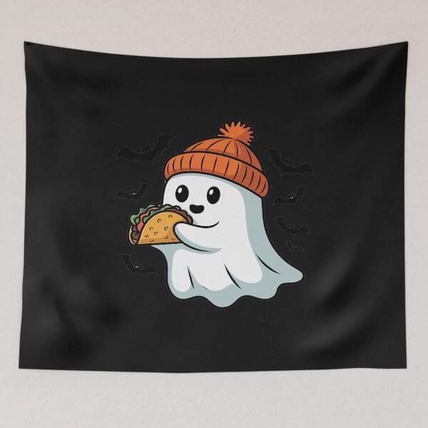 Item preview, Funny Ghost Eating Tacos Spooky Taco Halloween Food Costume designed and sold by itsnothatweird.