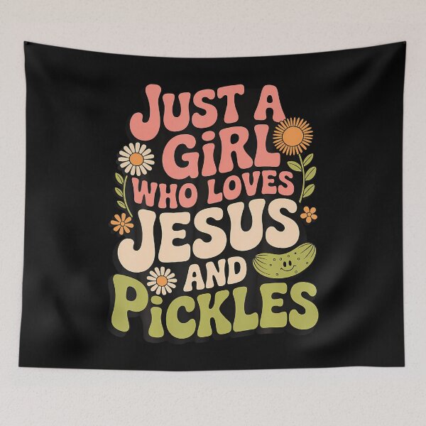 Item preview, Just A Girl Who Loves Jesus And Pickles designed and sold by KarlaLeanne.