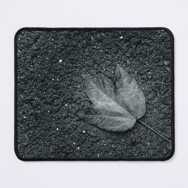 Item preview, Black and White Maple Leaf on Asphalt designed and sold by Rabee Khalil Photography.