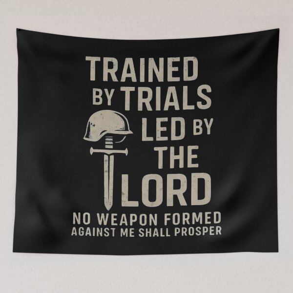 Item preview, Trained By Trials Led By The Lord  Christian Warrior Faith designed and sold by KarlaLeanne.