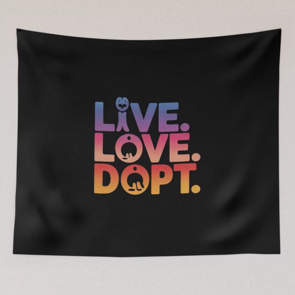 Item preview, Adopt LIVE LOVE ADOPT FUNNY Animal shelter  designed and sold by RsFilsingerArt.