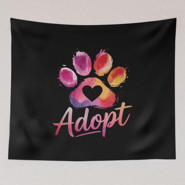 Item preview, Adopt Love My Rescue Animal Lover Watercolor  designed and sold by RsFilsingerArt.
