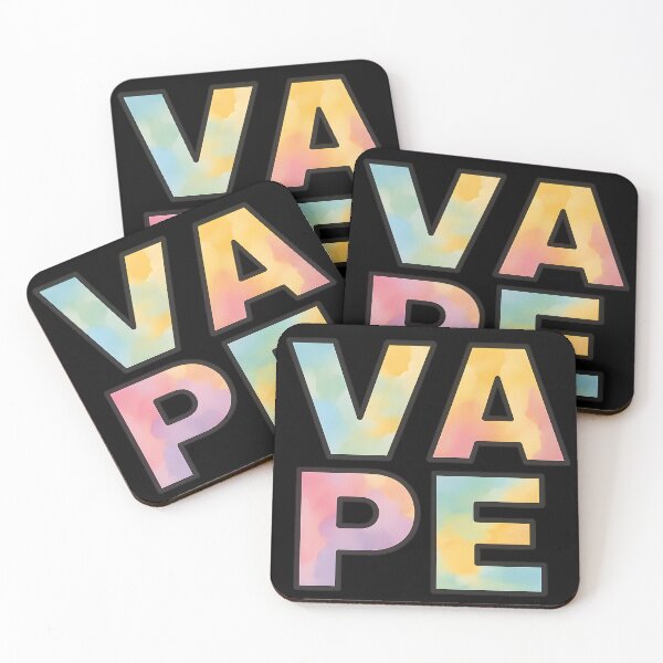 Item preview, VAPE Watercolor Block Art – Colorful Vapor Letter Design designed and sold by House of Taste Designs.
