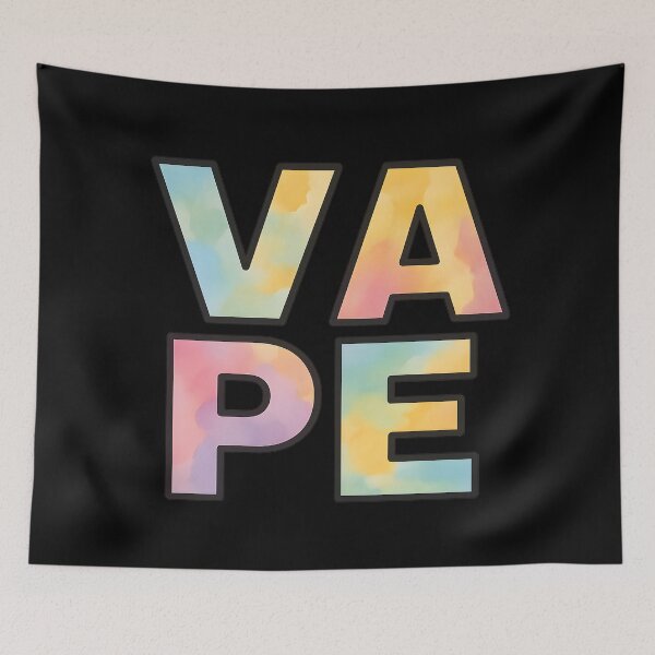 Item preview, VAPE Watercolor Block Art – Colorful Vapor Letter Design designed and sold by House of Taste Vape Designs.
