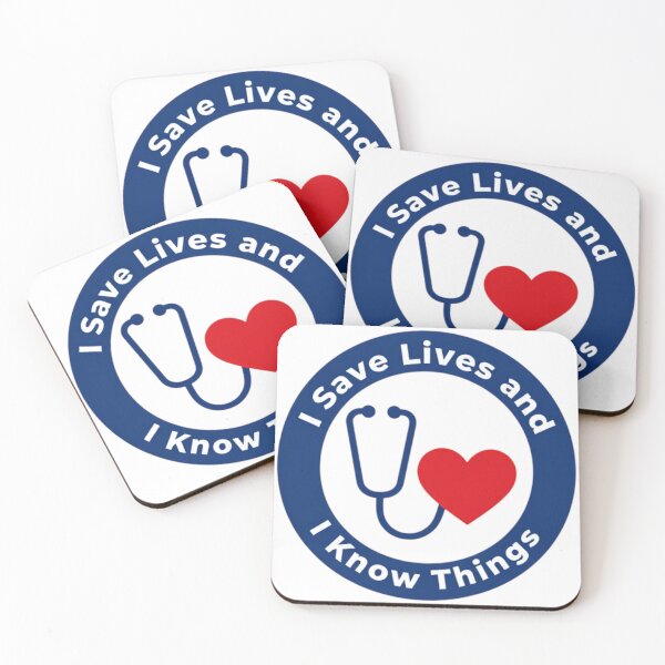 Item preview, I Save Lives and I Know Things - Retro RN Gift designed and sold by VibeNationArt.