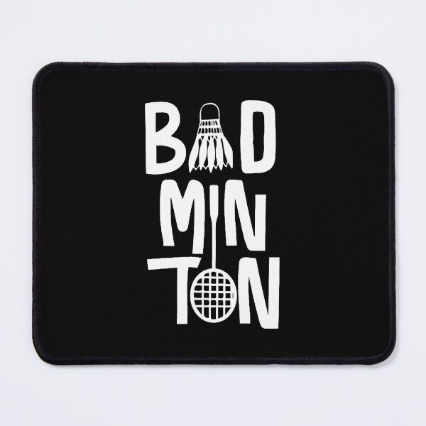 Item preview, Cool Badminton Typography With Badminton Shuttlecock Racket designed and sold by MonicaSophie.