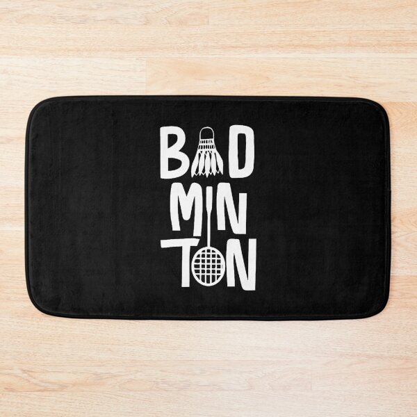 Item preview, Cool Badminton Typography With Badminton Shuttlecock Racket designed and sold by MonicaSophie.