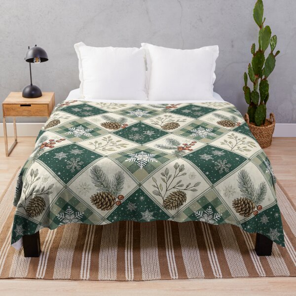 Item preview, Chic Christmas design with a checkered pattern designed and sold by Merrylands Artshop.