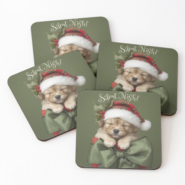 Item preview, Adorable Christmas Puppy in Gift Bow – Cozy and Festive Holiday Art designed and sold by PixelVibe782.