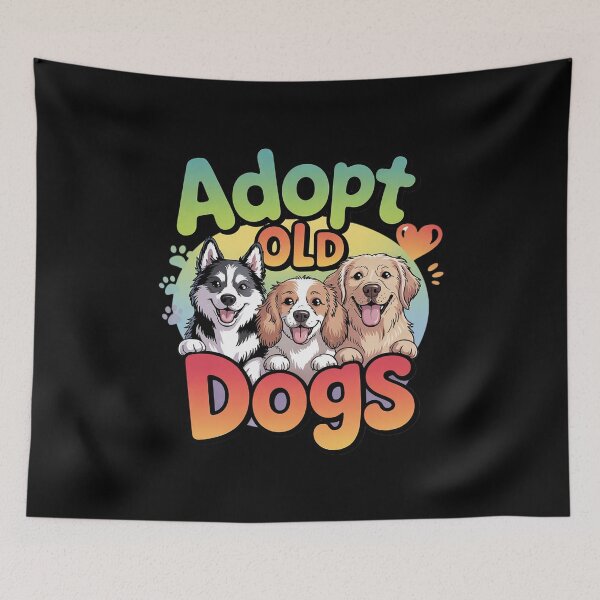 Item preview, Adopt Old Dogs Dog Lover Dog Rescue Adoption  designed and sold by RsFilsingerArt.