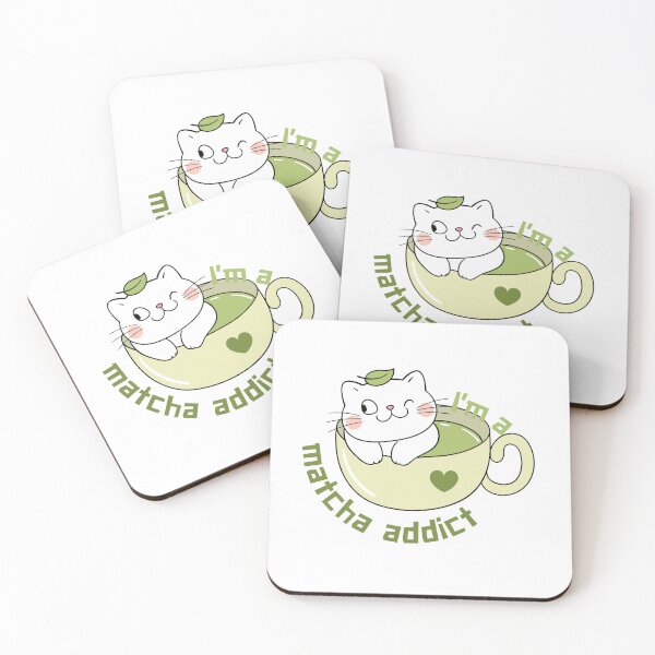 Item preview, Cute Matcha Addict Cat – Kawaii Kitty in Matcha Cup Illustration designed and sold by MUKUND FASHION DESIGN.