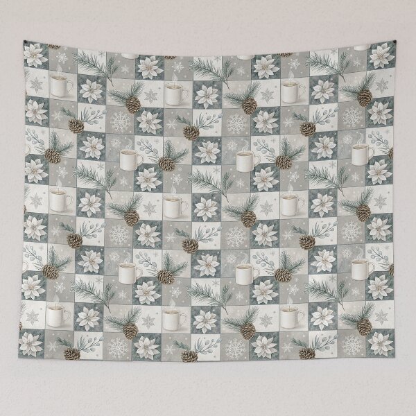 Item preview, Chic Christmas design with a checkered pattern designed and sold by Merrylands Artshop.