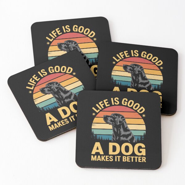 Item preview, Life Is Funny Good a Dog Makes it Better Vintage 1  designed and sold by VerseFarm.
