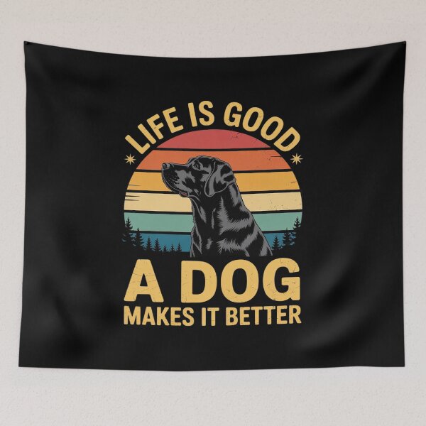 Item preview, Life Is Funny Good a Dog Makes it Better Vintage 1  designed and sold by VerseFarm.