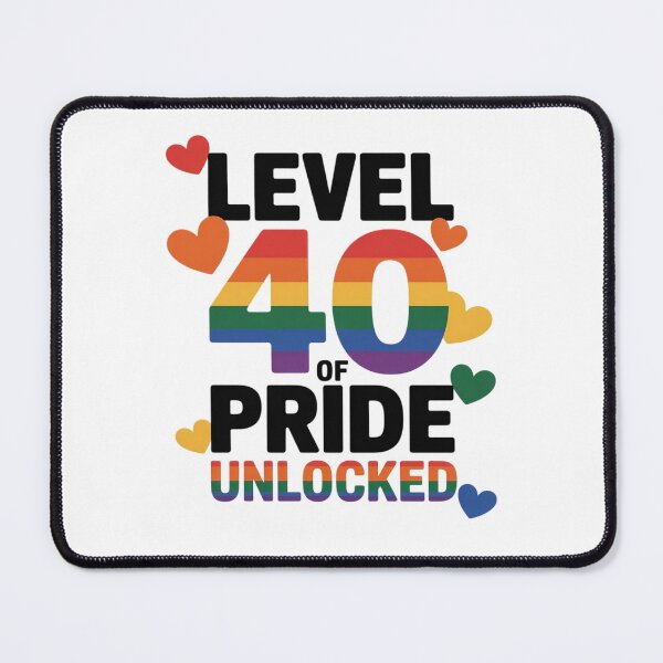 Item preview, Level 40 of Pride Unlocked Rainbow LGBT 40th Birthday designed and sold by catsdothingz.