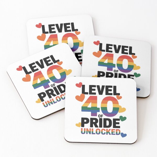 Item preview, Level 40 of Pride Unlocked Rainbow LGBT 40th Birthday designed and sold by catsdothingz.
