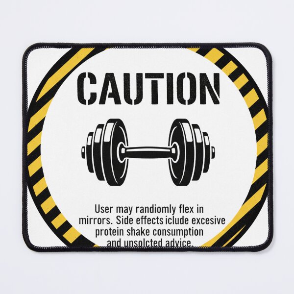 Item preview, Caution Gym Rat T-Shirt | Funny Fitness Sarcasm | Warning Label Workout Tee for Lifters designed and sold by LoupeRout.