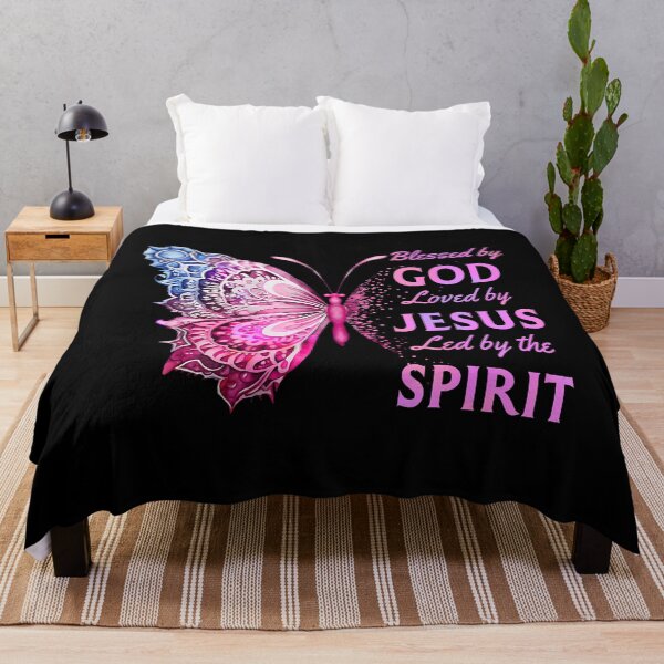 Item preview, Blessed By God Loved By Jesus Pink Butterfly Christian designed and sold by KristenSophie.