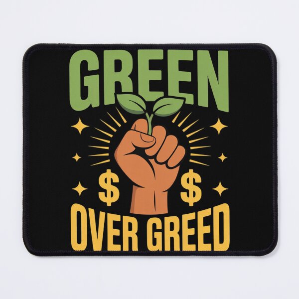 Item preview, Green Over Greed – Eco Protest Fist, Climate Activism designed and sold by DetroitMug.