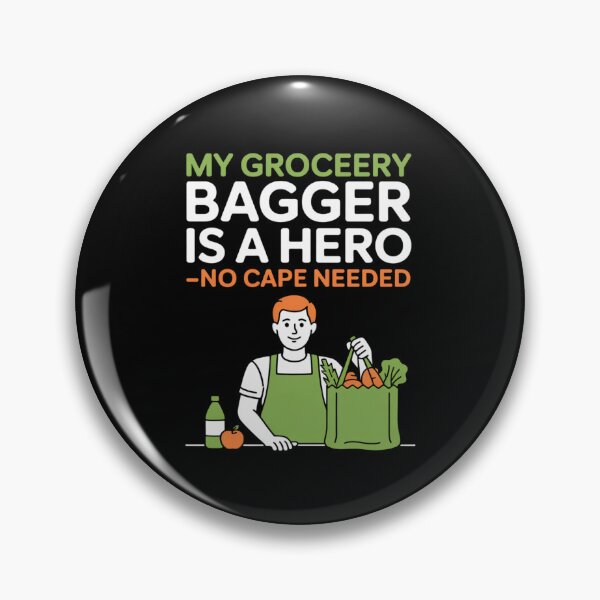 Item preview, Grocery Bagger Hero No Cape Needed designed and sold by DetroitMug.