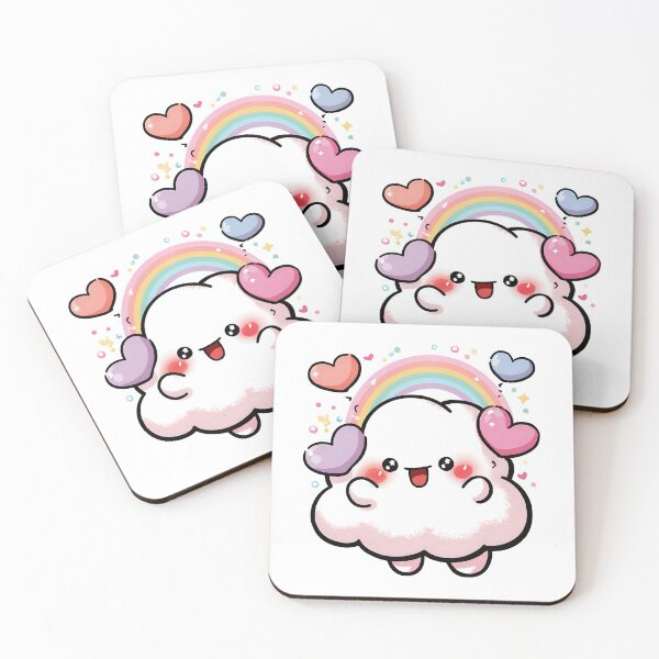 Item preview, Kawaii Cloud Juggler with Pastel Hearts - Cute Aesthetic Art designed and sold by DanielY01.