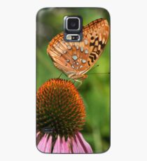 Butterfly on Cone Flower Case/Skin for Samsung Galaxy