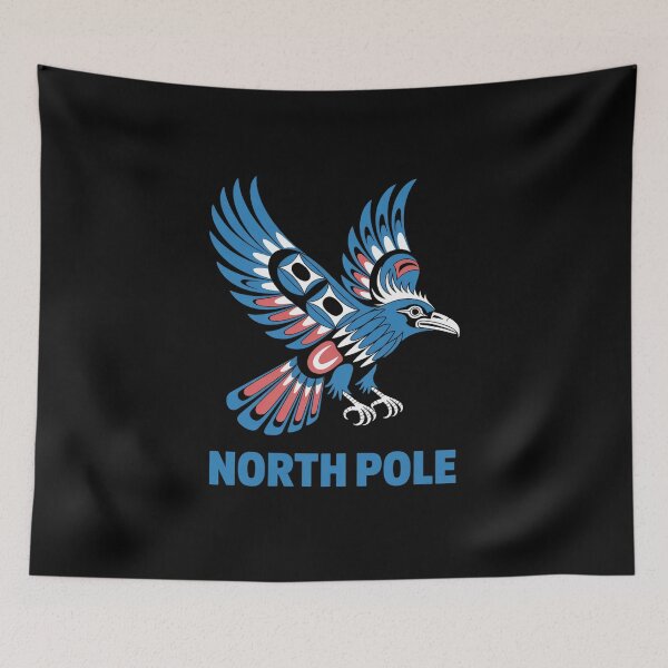 Item preview, North Pole Alaska Kingfisher Native American Indian Bird Art  designed and sold by VasilisLamArt.