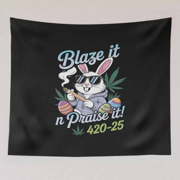 Item preview, Funny Happy 420 Easter Bunny Smoking on Weedster Sunday! designed and sold by procionartss.
