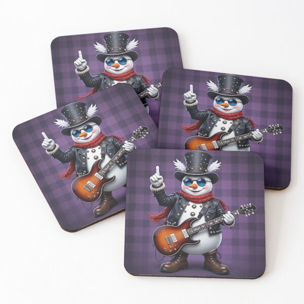 Item preview, Rockstar Snowman Illustration – Cool, Bold, and Festive Holiday Art designed and sold by PixelVibe782.