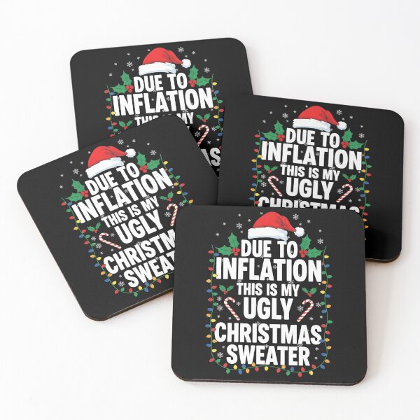 Item preview, Due to Inflation Ugly Christmas Sweater Xmas designed and sold by BakeryDozen.