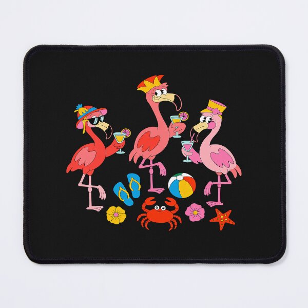 Item preview, Funny Hawaiian Flamingos Drinking Cocktail Christmas in July designed and sold by procionartss.