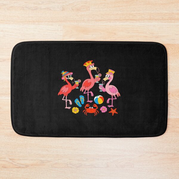 Item preview, Funny Hawaiian Flamingos Drinking Cocktail Christmas in July designed and sold by procionartss.