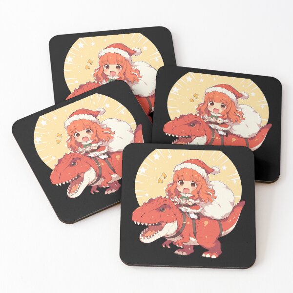 Item preview, Saori Takebe Christmas Santa Riding Dinosaur In Girls Und Panzer Anime designed and sold by HumbertoValveno.