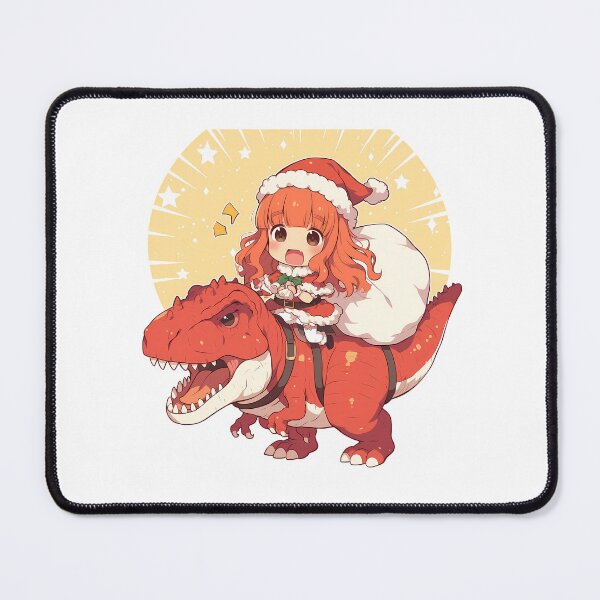 Item preview, Saori Takebe Christmas Santa Riding Dinosaur In Girls Und Panzer Anime designed and sold by HumbertoValveno.