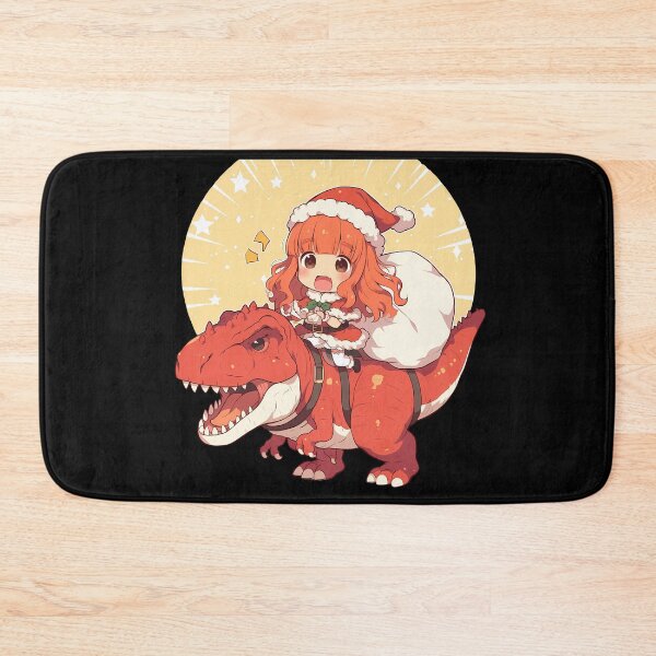 Item preview, Saori Takebe Christmas Santa Riding Dinosaur In Girls Und Panzer Anime designed and sold by HumbertoValveno.