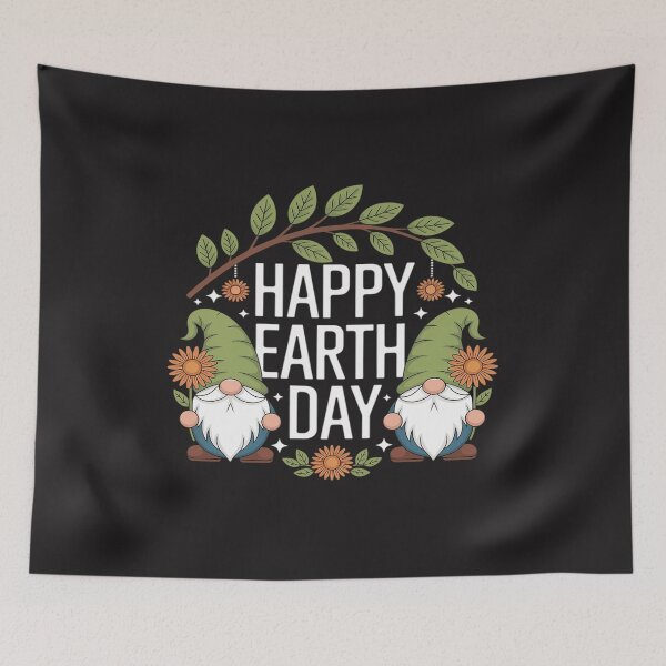 Item preview, funny holiday earth day happy gnomes arbor day flowers designed and sold by procionartss.
