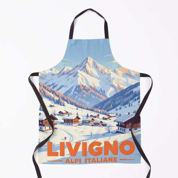 Item preview, Livigno, Lombardy, Italy: Vintage-Style Painterly Travel Poster designed and sold by LSVart.