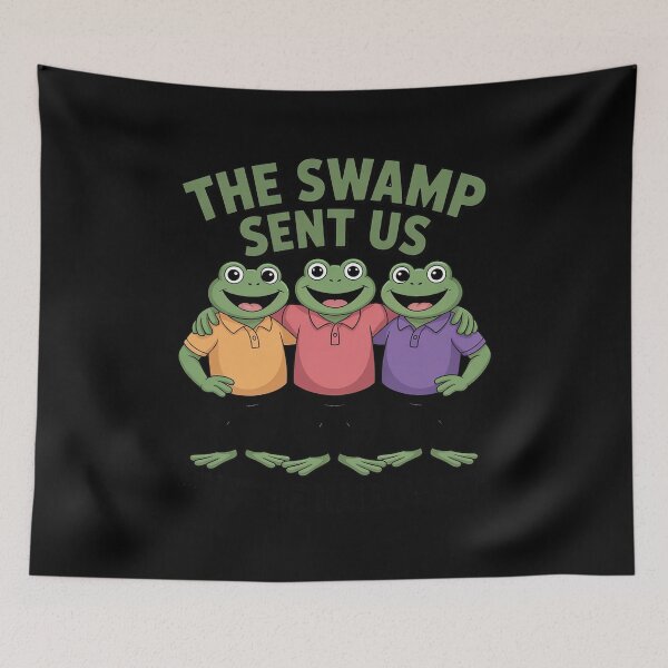 Item preview, Grumpy Frogs The Swamp Sent Us Must Be Halloween designed and sold by DetroitMug.
